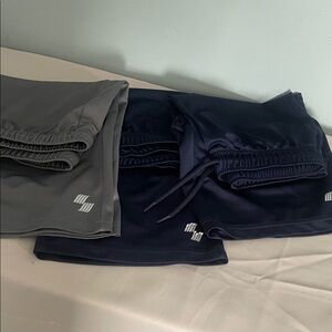 Kids Athletic Swim Shorts - Navy and Gray